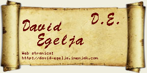 David Egelja vizit kartica
